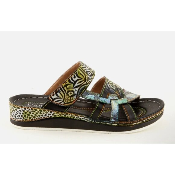 Artiste Caiman Slide Sandal Size 37 US 6.5-7 Black Muli NWB - Picture 3 of 16
